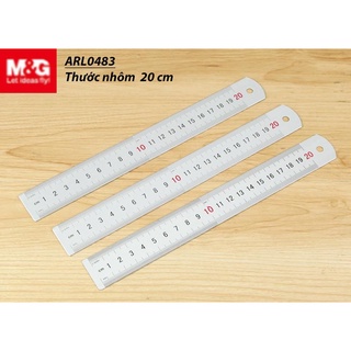 Thước kẻ nhôm kĩ thuật 20/30cm (inch-cm) ARLN0483 - 0484