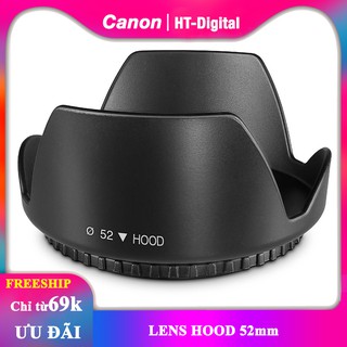 Lens hood 52mm 58mm 77mm vặn răng Cho Ống Kính Máy Ảnh
