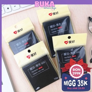 Giấy nhớ note ghi chú ĐEN phụ kiện văn phòng phẩm