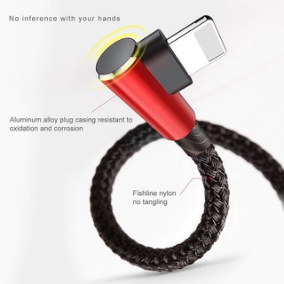 Cáp sạc đa năng 3 đầu chữ L 90 độ Baseus MVP 3-in-1 Mobile Game Cable (Lightning + USB type C + Micro USB)