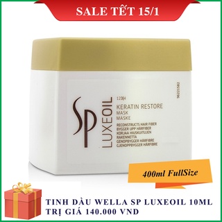 Hấp dầu phục hồi tóc hư tổn Wella Sp luxe oil keratin 400ml