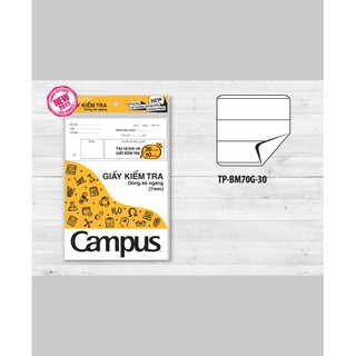[Mua 5 tặng 1] Giấy kiểm tra Campus 30 tờ TP-BM70G- 30 (Màu vàng cam)