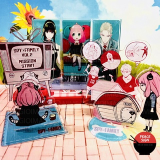 Standee SPY X FAMILY mô hình Gia Đình Điệp Viên tượng mica trong acrylic anime chibi trưng bày trang trí xinh xắn M1
