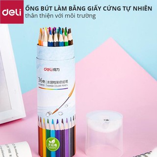 Bút chì màu nước Deli cao cấp dạng cốc 12/24/36/48 màu - 68129/ 68130/ 68131/ 68132 [Deli]