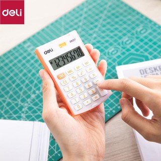 Máy tính cầm tay Deli - Cam/Xanh/Đen - 1 chiếc - E39217 [Deli]