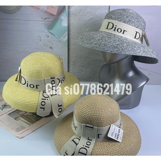 Nón cói đốm nơ in chữ đi oo - miến lót nón - mũ lồng đèn đi biển thời trang