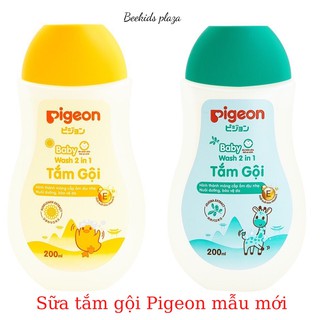 Sữa tắm gội Pigeon mẫu mới 200 ml hương hoa hướng dương, jojoba