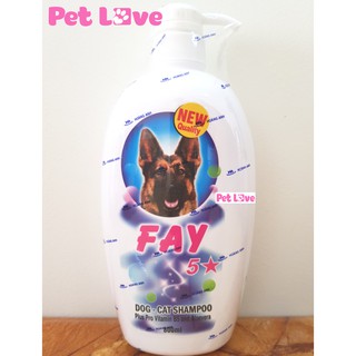 Sữa tắm diệt ve rận, bọ chét, khử mùi, mượt lông Fay 5 sao (chai 800ml)