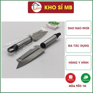 Dao nạo, gọt củ quả đa năng, dao bào inox hai lưỡi kho sỉ mb