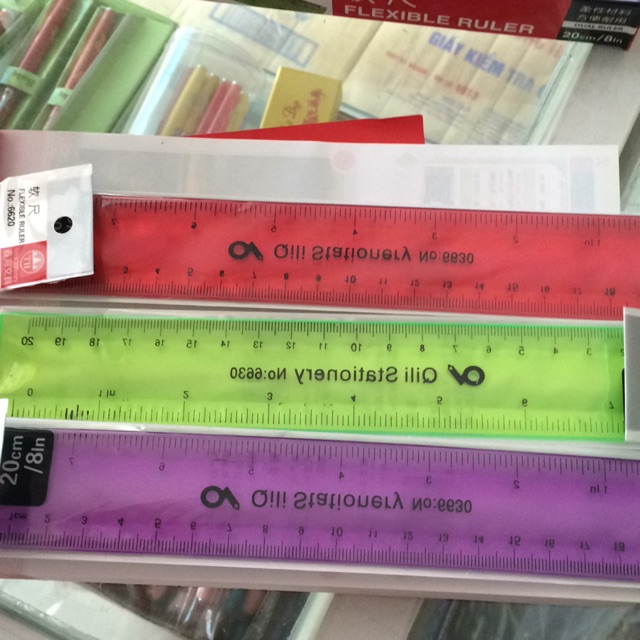 Thước kẻ dẻo 20cm/30cm (2 cái)