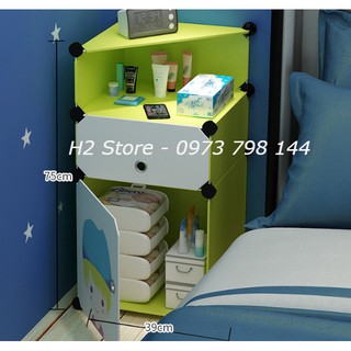 [HOT] - TỦ NHỰA LẮP GHÉP ĐỂ ĐẦU GIƯỜNG 1 Ô + 1 Ô NHỎ + 1 KỆ ĐỂ ĐỒ GIÁ RẺ (Tùy chọn mẫu)