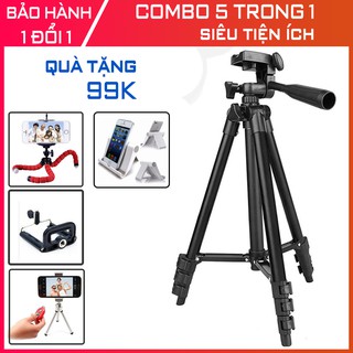 Tripod điện thoại 3120, Chân Máy Ảnh Tripod 3120, Tripod Máy ảnh + Giá đỡ + Remote Shutter + Chân Bạch Tuộc