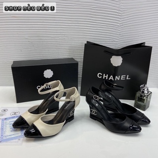 Sandal channel mũi tròn đế xuồng dẹt fullbox
