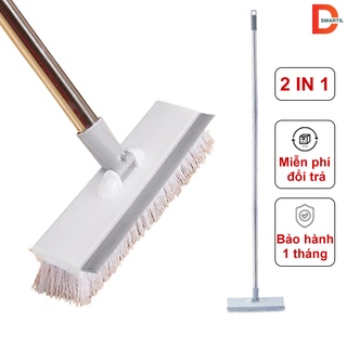 Cây lau nhà thông minh, cây chà sàn nhà sàn nhà tắm cán dài gạt nước đầu xoay 45 độ, làm sạch kép