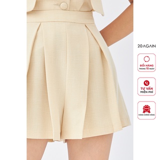 Quần sooc 20AGAIN xếp ly xòe, màu sắc nhẹ nhàng, thoải mái SVA1667