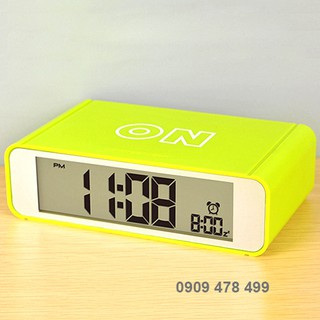 ĐỒNG HỒ ĐỂ BÀN BÁO THỨC MÀN HÌNH LCD SẮC MÀU TRẺ TRUNG - VÀNG CHANH - 5343V