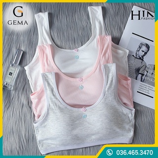 Áo bra học sinh có đệm ngực, Áo lót bé gái cotton mút mỏng siêu mát