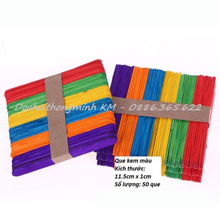 Que kem kích thước 11cm x 1cm - NHIỀU MÀU - TRƠN