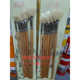 BỘ CỌ QUẠT SET 6 CÂY LÔNG CỨNG 805