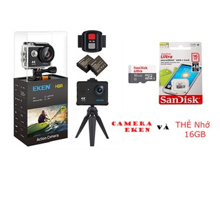 CAMERA ĐI PHƯỢT EKEN H9R và Thẻ Nhớ SANDICK 16GB