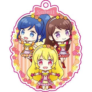 ( Mica trong acrylic) Móc khóa Aikatsu! in hình anime chibi