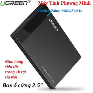 Hộp đựng ổ cứng 2.5 inch Ugreen 30848 dây rời chuẩn USB 3.0 tốc độ cao - hàng chính hãng bảo hành 1 năm