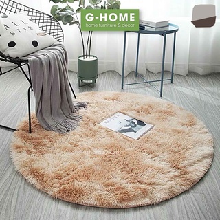 Thảm sàn lông tròn trang trí Ghome, thảm phòng khách TL21 TRON
