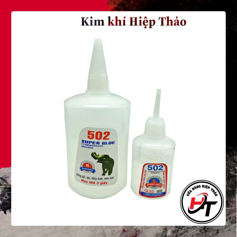Keo 502 keo dán đa năng siêu dính con voi chai lớn và nhỏ K502-PH
