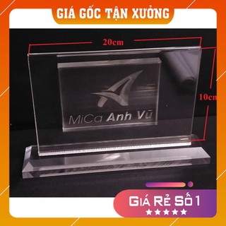 [Giá Gốc Tận Xưởng] Kệ chức danh biển tên mica để bàn 20x10cm