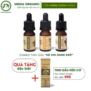 Combo 3 lọ Tinh Dầu UMIHA gồm - Khuynh Diệp, Vỏ Quế, Quýt (10mlx3) - Hữu cơ nguyên chất