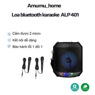 Loa Bluetooth Karaoke ALP 401 Tặng Kèm Mic Hát Có Dây đeo_Bảo Hành Lỗi 1 Đôi 1