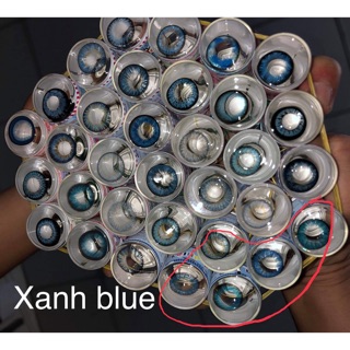 1 cặp Lens xanh dương xanh blue đủ mẫu
