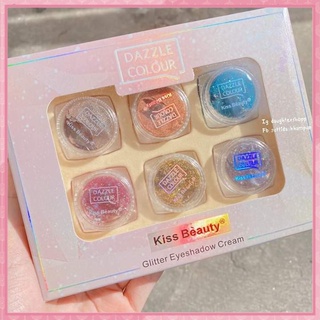 Set 6 Hũ Nhũ Mắt Kira Kira Lấp Lánh Chiếu Sáng Kiss Beauty [HOT]