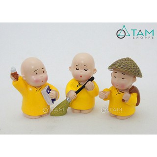 Bộ 3 chú tiểu mini quét rác đi học số 27
