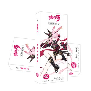 Bookmark Honkai Impact hộp ảnh tập ảnh đánh dấu sách kẹp sách tiện lợi 36 tấm anime chibi