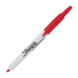 Bút lông dầu ngòi bấm vẽ đa chất liệu Sharpie Retractable Fine - Red (Đỏ)