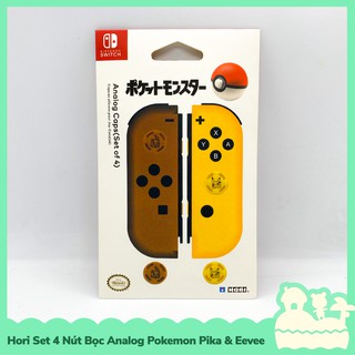 [Sẵn VN - NowShip] Hori Phụ Kiện Set 4 Bọc Nút Cần Xoay Analog Joycon Nintendo Switch NS, Switch Lite Pokemon Pokeball