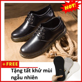 [Video- Ảnh Thật] Giày Boot Nam Ngắn Cổ Da Trơn Đen Đế Có Khâu Chắc Chắn - M353-DEN(T)