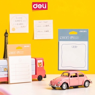 Giấy nhớ giấy nhắn hình ngộ nghĩnh Deli - giấy note ghi chú - 1 tệp màu ngẫu nhiên - 21540