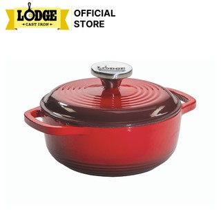 Lodge - Nồi gang phủ men màu đỏ - 4.35L