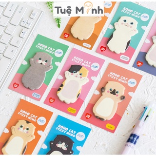 Tập 30 tờ giấy note ghi chú dễ thương hình Mèo, note trang trí sổ, Planner, lịch
