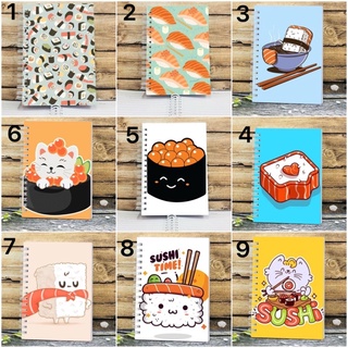 Sổ tay đồ ăn sushi 200 trang/ sổ viết in hình sushi food