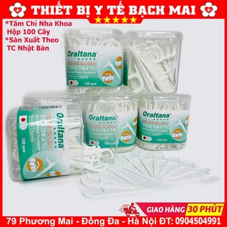 Tăm Chỉ Nha Khoa Oraltana - Lọ 100 Cái - Tăm Kẽ Răng Oraltana, Xỉa Răng, Chăm Sóc Răng Lợi