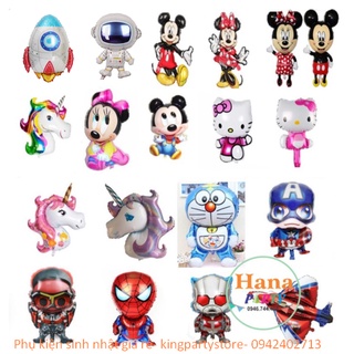 BÓNG HÌNH SIÊU NHÂN , PHI HÀNH GIA , DOREMON, KITTY , BÓNG CHUỘT HOẠT HÌNH TRANG TRÍ SINH NHẬT CHO BÉ