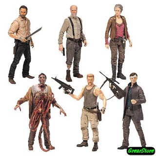 ( CÓ SẴN ) Figures The Walking Dead 6 RICK GRIMES,ABRAHAM FORD,HERSHEL GREENE,CAROL PELETIER,THE GOVERNOR,BUNGEE