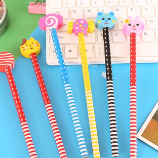 [Mã LIFEBOOK2 giảm 10% đơn 0Đ] Bút chì gỗ kèm tẩy hình thú, họa tiết siêu dễ thương