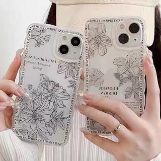 Ốp Điện Thoại TPU Trong Suốt In Họa Tiết Lá Cho Iphone 13 Pro Max/12/11/XS/ XR/ X/ 8/ 7/6 Plus Mini SE 2020