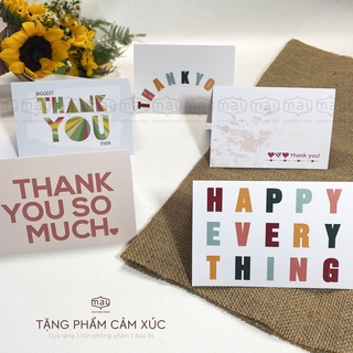 Thiệp cảm ơn thiết kế hiện đại kèm phong bao và sticker xinh