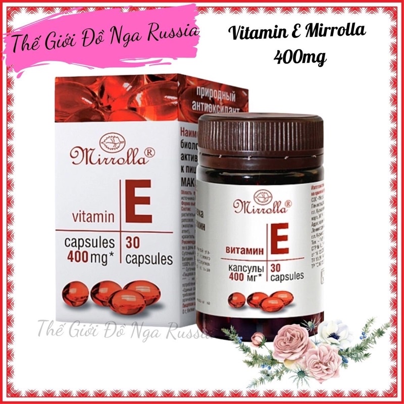 Vitamin E đỏ 400mg  mirrolla Nga