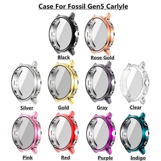 Mới Vỏ TPU Mềm Mạ Điện Bảo Vệ Màn Hình Cho Đồng Hồ Fossil Gen 5 Carlyle Watch